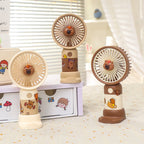 Portable Rechargeable Handheld and Table Fan with LED Color Change Quiet Motor