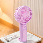 Portable Mini Fan USB Rechargeable Quiet Operation Stepless Speed Adjustable Compact Lightweight