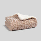 Harrow Women's Reversible Cozy Blanket Soft Textured Throw for Living Room and Bedroom
