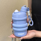 Women’s BPA-Free Plastic Water Bottle with Non-Slip Grip and Carry Loop Multifunctional Hydration Bottle