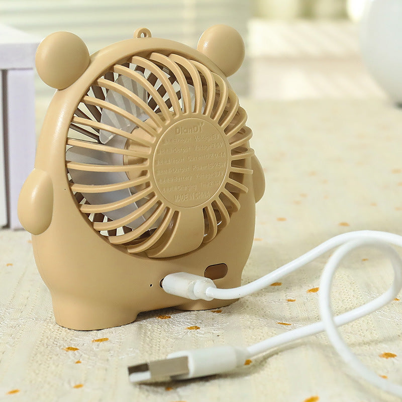Portable Mini Fan USB Rechargeable Compact Animal Design Cute Personal Cooling Fan