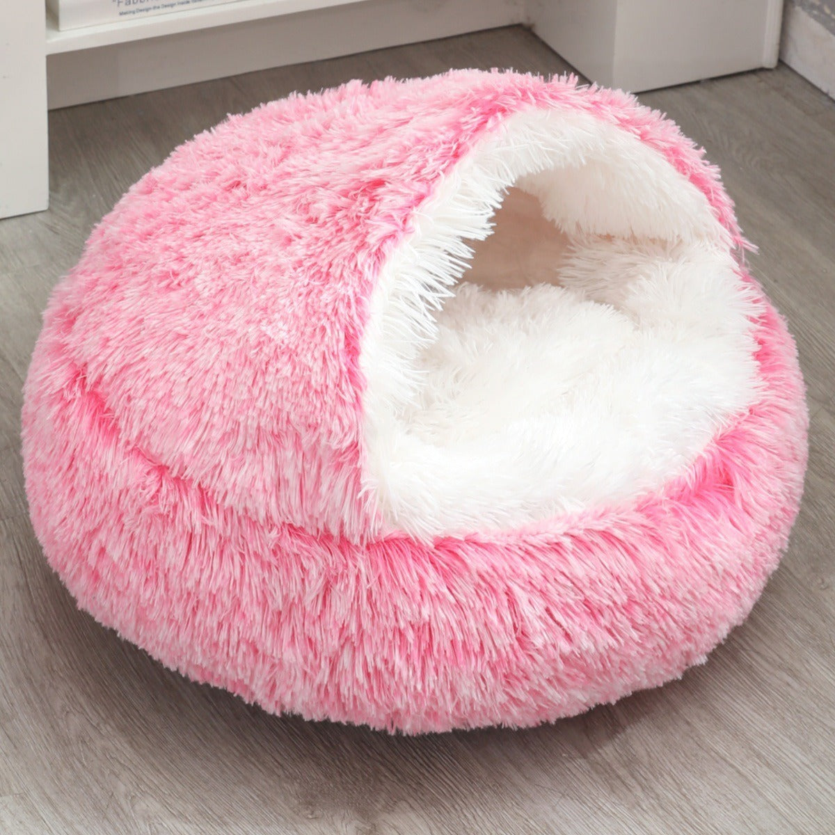 Women's Cozy Round Pet Bed Soft Plush Non-Slip Indoor Outdoor Dog Cat Bed