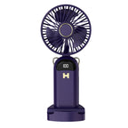 Rechargeable Portable Desk Fan Compact Quiet with LED Display and Multiple Speeds