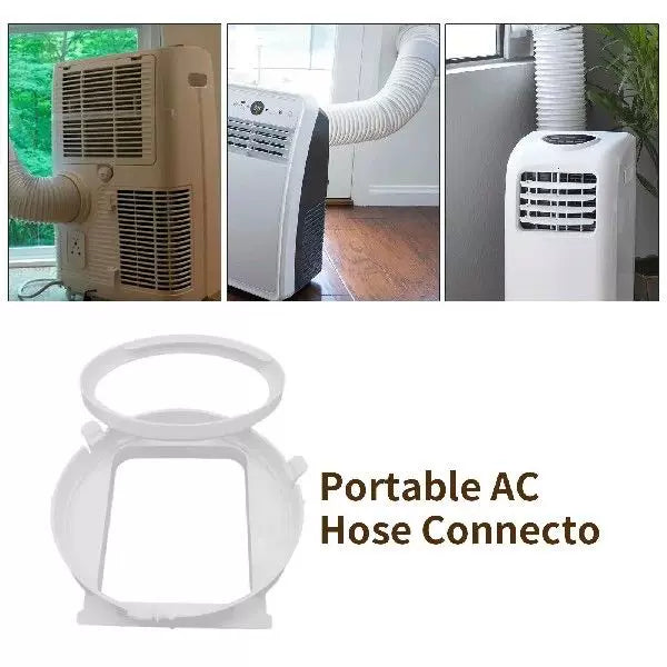 Universal Window Fan Adapter Panel with Circular Exhaust Collar Quick Release Flange for Portable Air Conditioners