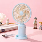 Portable USB Table Fan With Powerful Battery, Flexible Adjustable Design, Quiet Operation