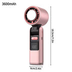Rechargeable Portable Bladeless Mini Fan Foldable Head USB-C Travel Desk Cooler