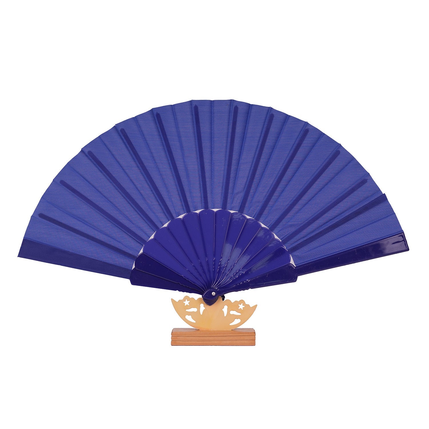 Ladies Decorative Fan with Elegant Wooden Handle Lightweight Stylish Accessory