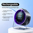 Rechargeable Air Cooler Fan with Silent Magnetic Motor and Adjustable Cooling Levels