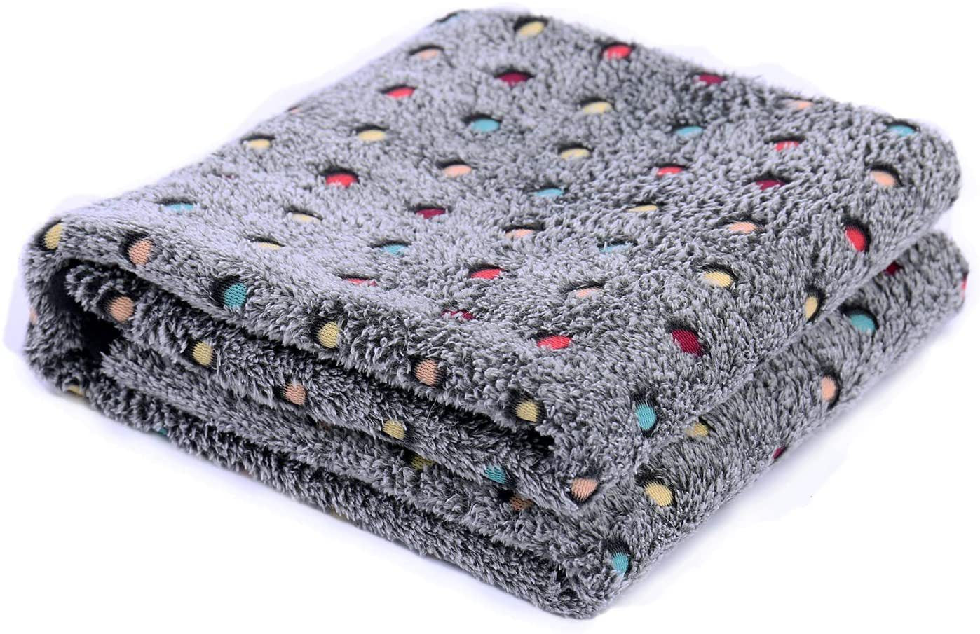 Brehn Plush Microfiber Blanket Soft Cozy Warm with Playful Polka Dot Pattern