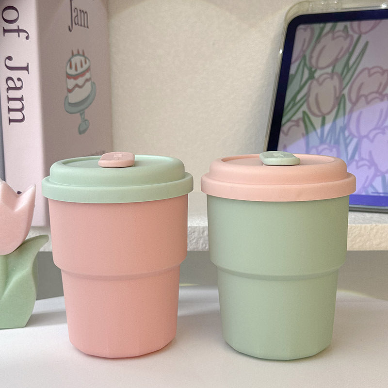 Reusable Women's Drinking Cup with Integrated Straw Leak-Proof Lid BPA-Free Dishwasher Safe