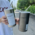 Women's Insulated Travel Mug with Secure Lid and Practical Straw BPA-Free Spill-Proof Cup