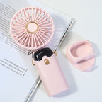 Portable Handheld Fan USB Rechargeable Flexible Tilt Compact Lightweight Personal Cooling Fan