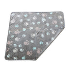 Harrow Plush Pet Lounger Mat Non-Slip Paw Print Soft Cozy Dog Cat Bed