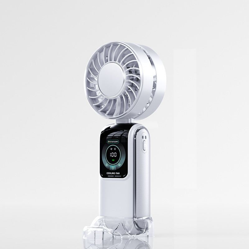 Turbo-Charged Portable Handheld Fan Rechargeable Quiet Operation Compact Design