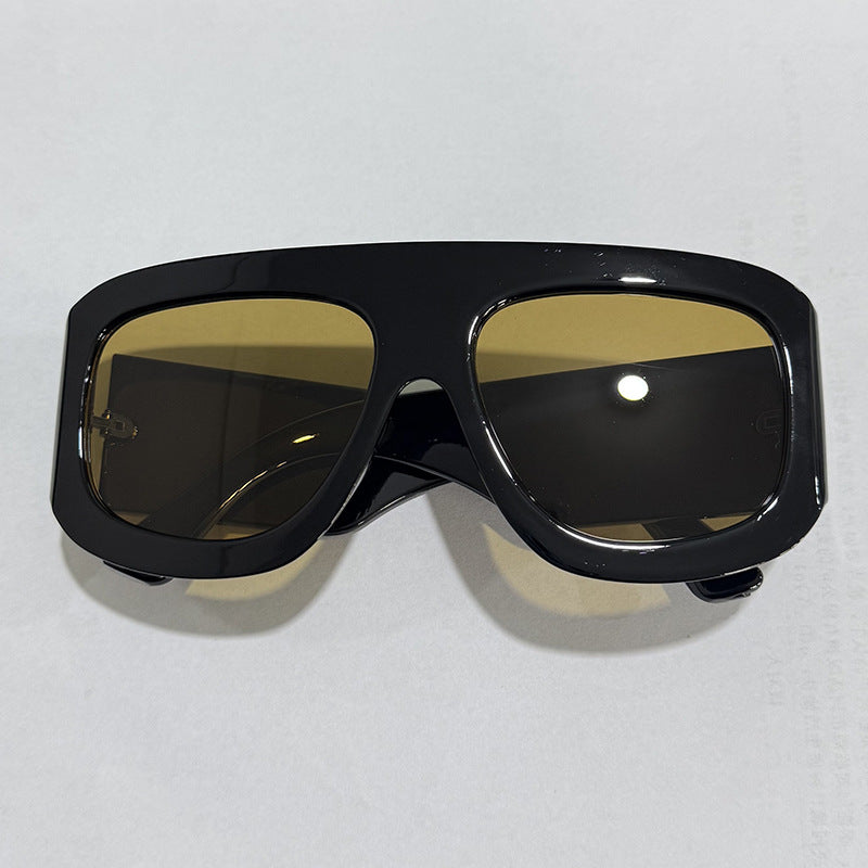 Ladies Oversized Sunglasses Wide Frame UV Protection Fashionable Trendy Summer Eyewear