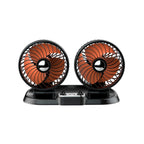 Dual-Head Portable Car Ventilation Fan USB Powered Adjustable Speed Silent Operation