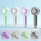 Portable Handheld Fan USB Rechargeable Ergonomic Design 3-Speed Compact Size for Women