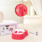 Portable Battery Fan with Flexible Holder USB Rechargeable Compact Lightweight for Women