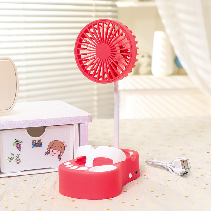 Portable Battery Fan with Flexible Holder USB Rechargeable Compact Lightweight for Women