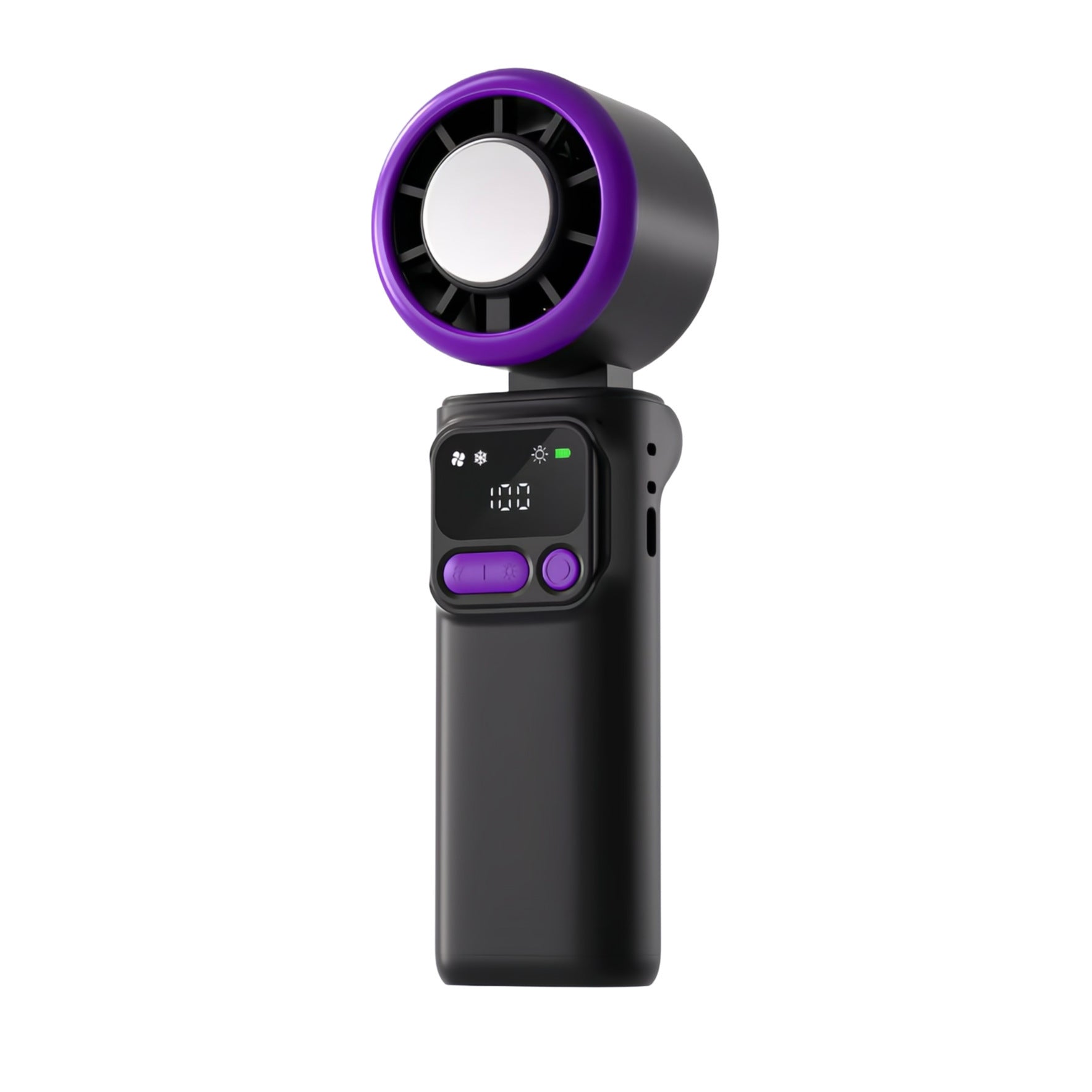 Women's Portable High-Speed Cooling Fan with Digital Display Compact Design
