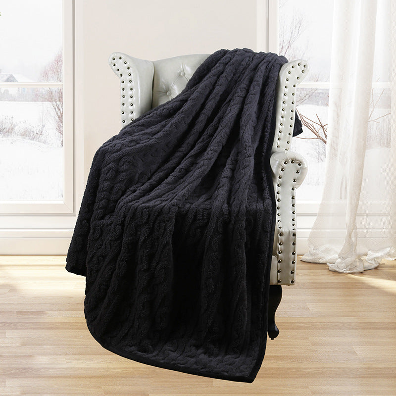 Brehn Ladies Soft Cable Knit Snuggle Blanket Cozy Throw for Home and Outdoors