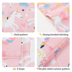 Children's Blanket 100% Cotton Colorful Dinosaur Motif Soft Cozy