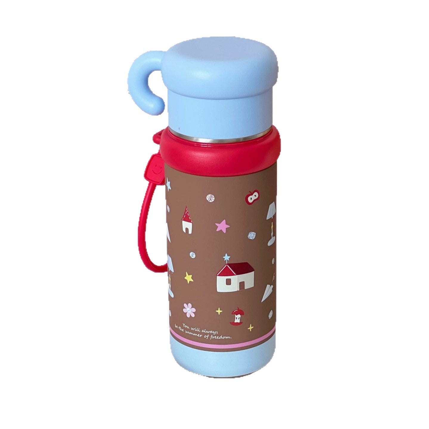 Unisex BPA-Free Plastic Water Bottle Leak-Proof Fruit Design with Carry Handle