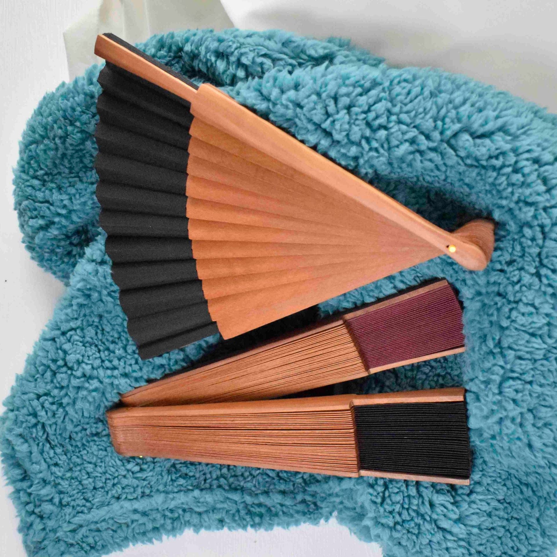 Ladies Fan High-Quality Paper with Wooden Frame Elegant Compact Handheld Accessory