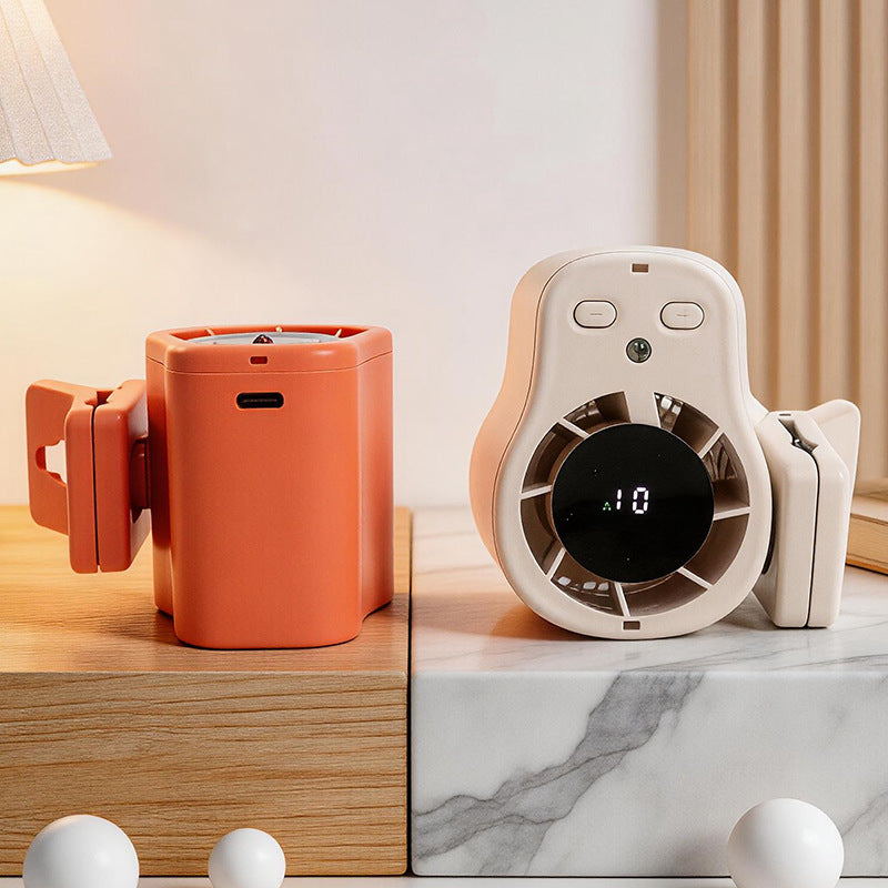 Portable USB Mini Fan with Folding Clip Adjustable Speed and LED Display Lightweight and Compact