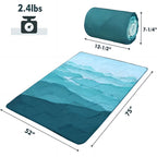 Picnic Blanket Water-Resistant Foldable Outdoor Blanket with Gradient Design