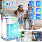 Portable USB Rechargeable Personal Evaporative Air Cooler with Removable Water Tank and Handle
