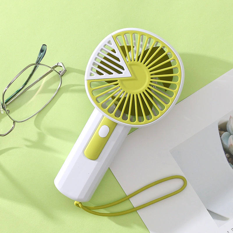 Portable Hand Fan with LED Light USB Rechargeable Compact Travel Fan