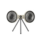 Standing Fan With Dual Fan Heads Digital Control Height Adjustable Quiet Operation