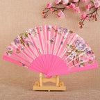 Ladies Decorative Folding Fan Lightweight Floral Design Compact Accessory
