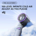 Women's Portable Turbo Cooling Fan with LED Display and Noise Reduction
