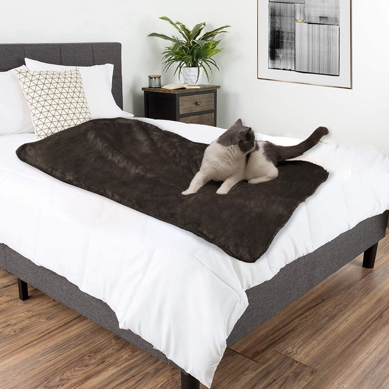 Cat Blanket Soft Reversible Plush Cozy Non-Slip Pet Throw