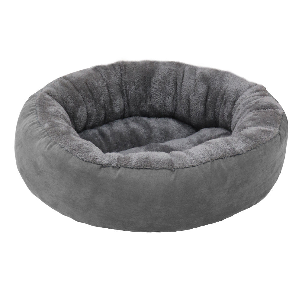 Deko Harrow Cat Bed Soft Padded Round Nesting Bed Durable Easy-Care Fabric
