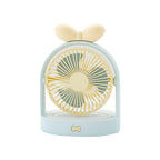 Portable Table Fan Compact Quiet Operation Adjustable Speeds Long Battery Life Cute Design for Women