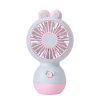 Rechargeable Mini Fan Bunny-Themed Portable USB Cooling Fan Quiet Operation