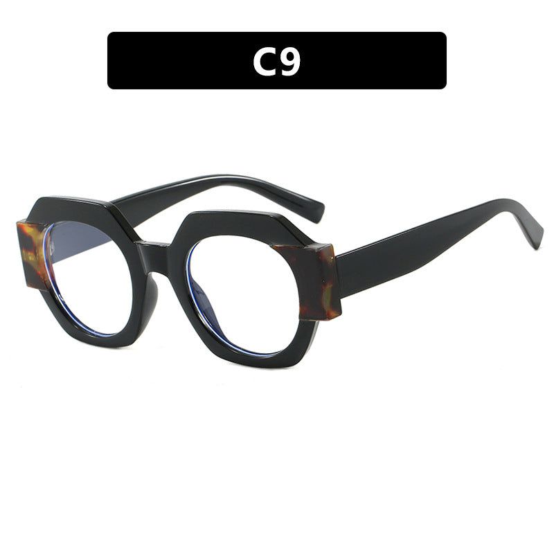 Ladies Hexagonal Sunglasses UV Protection Lightweight Fashionable Frame