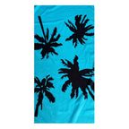 Brehn Beach Towel Soft Quick-Drying Microfiber Palm Tree Design Blue Large