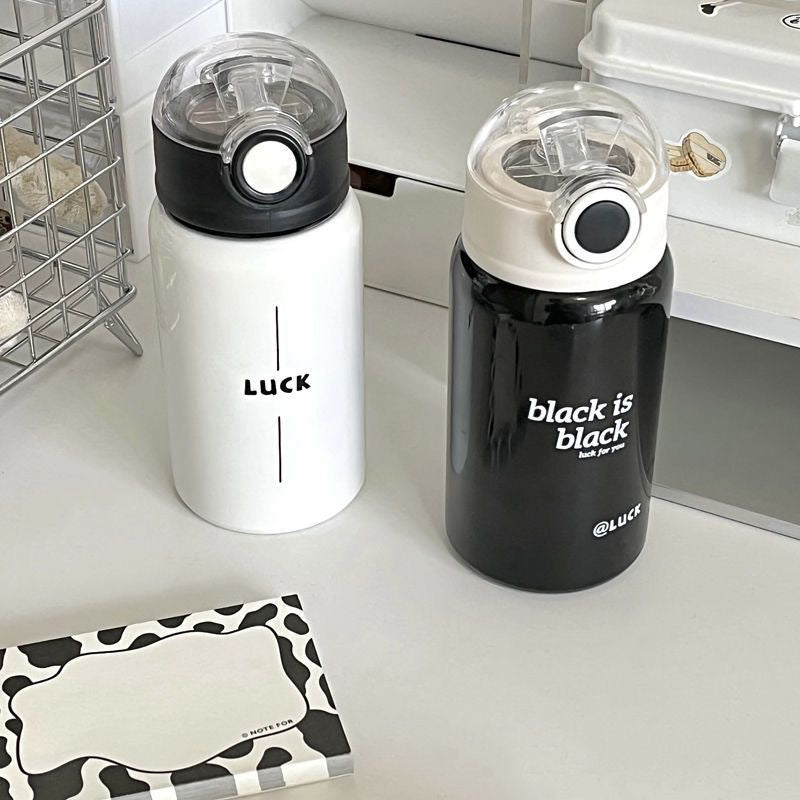 Women's Insulated Water Bottle with Flip Lid and Handle BPA-Free Eco-Friendly Design