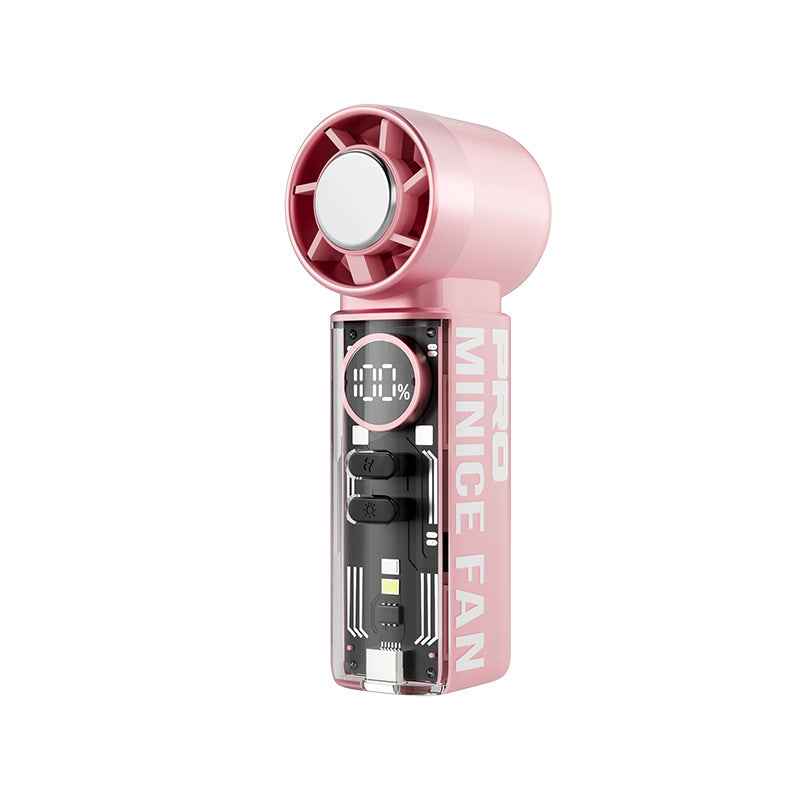 Portable Mini Smartfan for Women Rechargeable Handheld Fan with Adjustable Speed and Display