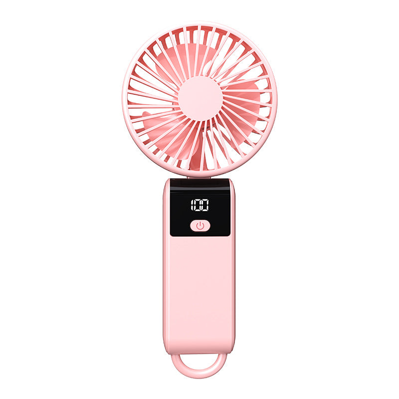 Portable USB Fan with LED Display Multiple Speeds Lightweight Travel Cooling