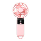 Portable Handheld Fan USB Rechargeable Compact Lightweight with LED Display and 3 Speed Settings