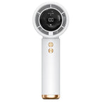 Portable Mini Hand Fan with Digital Control and Rechargeable Battery