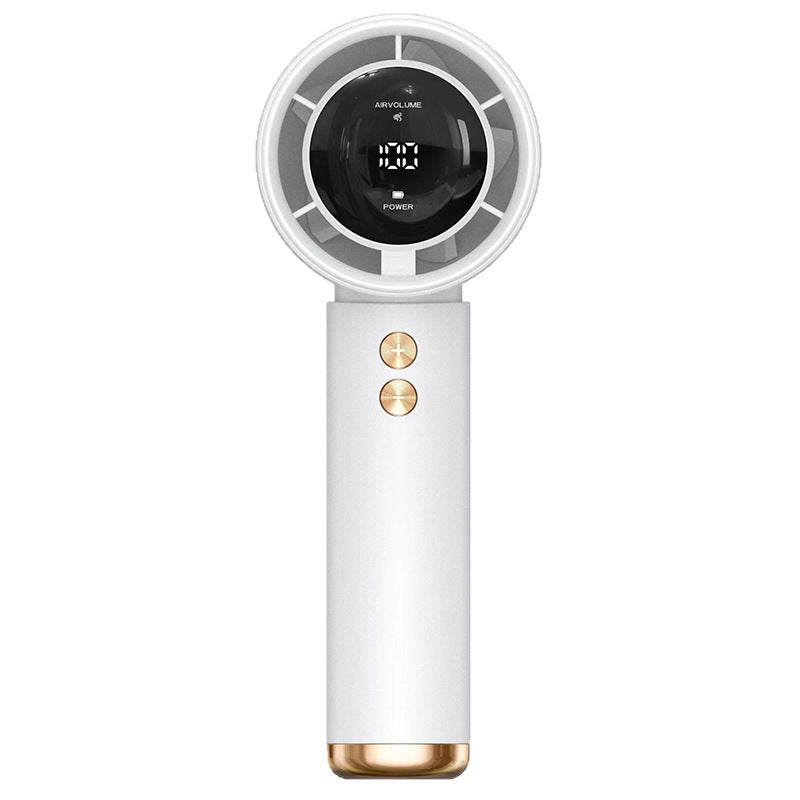 Portable Mini Hand Fan with Digital Control and Rechargeable Battery