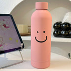 Women’s Stainless Steel Insulated Water Bottle Leak-Proof Smiley Face Design