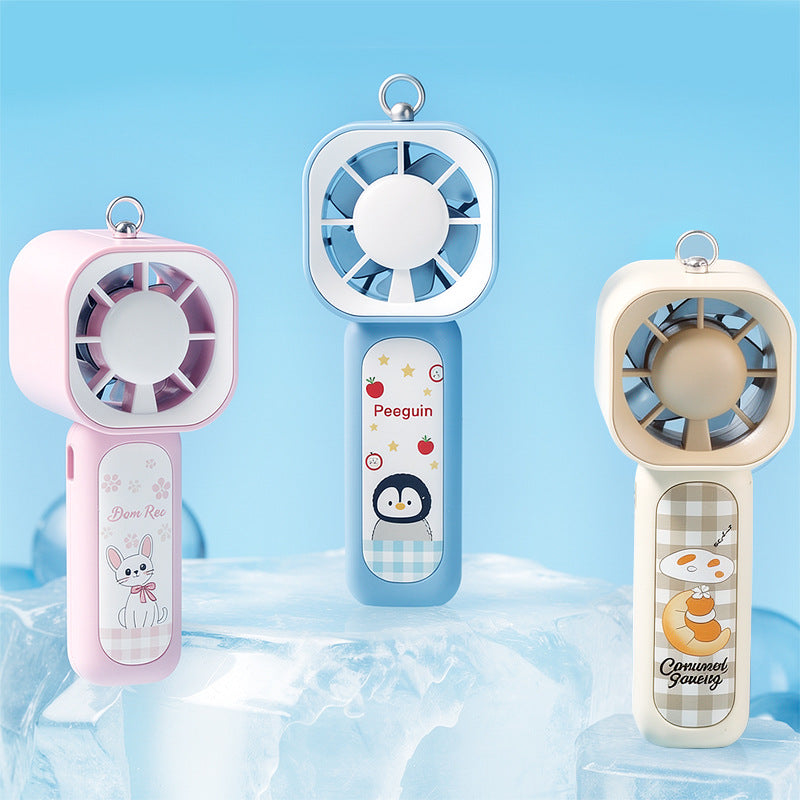 Portable Square Mini Fan Rechargeable Compact Personal Cooling USB