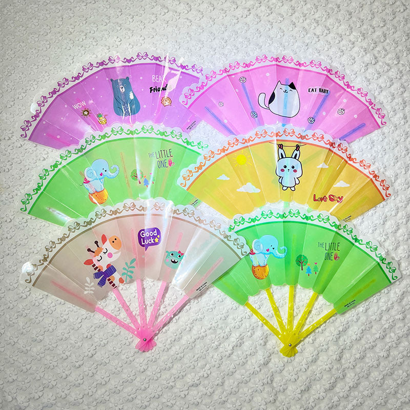 Ladies Handheld Fan Colored Compact Lightweight Cute Design